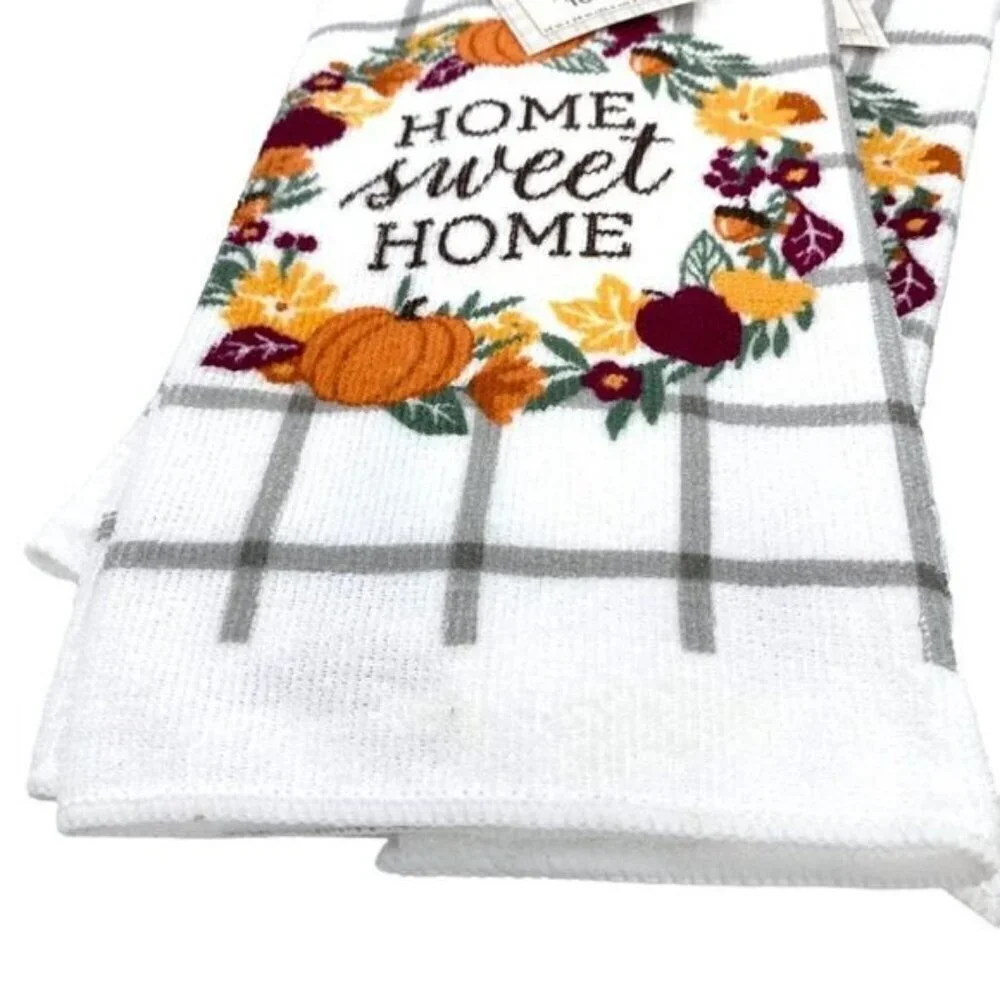 Fall Harvest Home Pumpkin Kitchen Towel Sets New